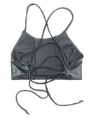 Black Widow Criss Cross Back Halter Top - Coquetry Clothing