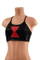 Black Widow Criss Cross Back Halter Top - Coquetry Clothing