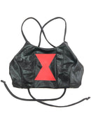 Black Widow Criss Cross Back Halter Top - Coquetry Clothing
