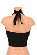 Black Zen Darted Tie Back "Midi" Halter - 4