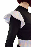 Black Zen & Flashbulb Melissa Gown with Chimera Sleeves - Coquetry Clothing