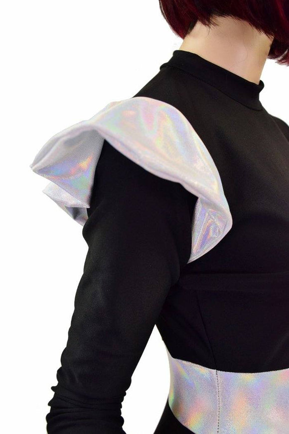 Black Zen & Flashbulb Melissa Gown with Chimera Sleeves - Coquetry Clothing