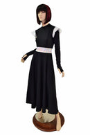 Black Zen & Flashbulb Melissa Gown with Chimera Sleeves - Coquetry Clothing