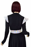 Black Zen & Flashbulb Melissa Gown with Chimera Sleeves - Coquetry Clothing