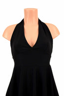 Black Zen Halter Skater Dress - Coquetry Clothing