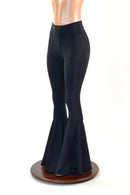 Black Zen High Waist Bell Bottom Flares - Coquetry Clothing