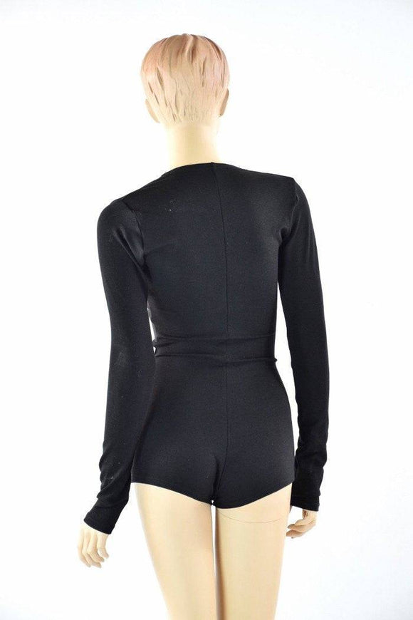 Black Zen Long Sleeve Romper - Coquetry Clothing