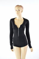 Black Zen Long Sleeve Romper - Coquetry Clothing