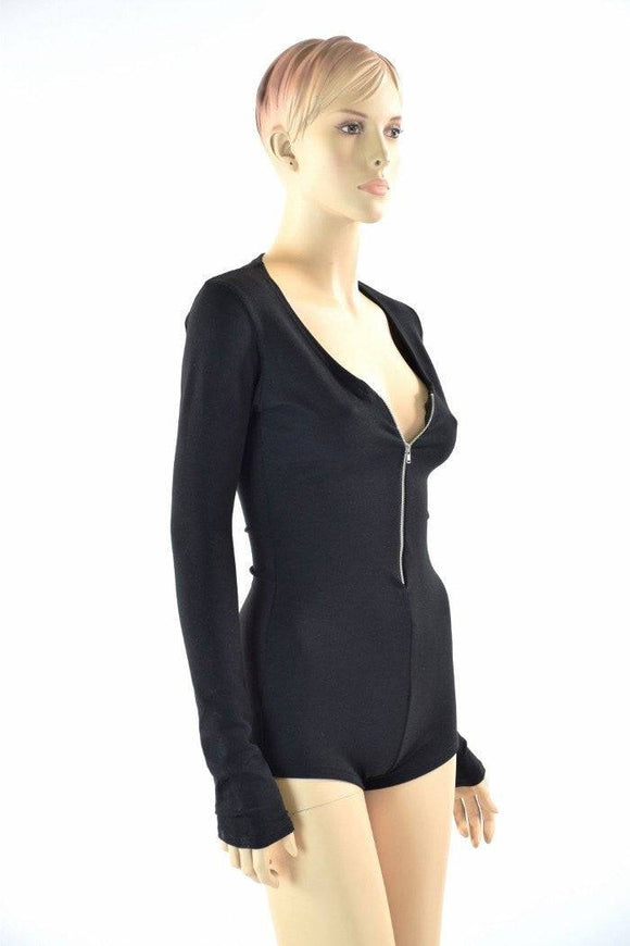 Black Zen Long Sleeve Romper - Coquetry Clothing