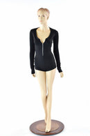 Black Zen Long Sleeve Romper - Coquetry Clothing