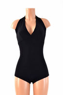 Black Zen Soft Knit "Monroe" Halter Romper - Coquetry Clothing