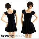 Black Zen Soft Knit Skater Dress - Coquetry Clothing