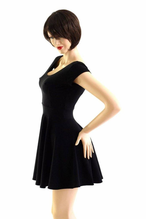 Black Zen Soft Knit Skater Dress - Coquetry Clothing
