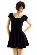Black Zen Soft Knit Skater Dress - Coquetry Clothing
