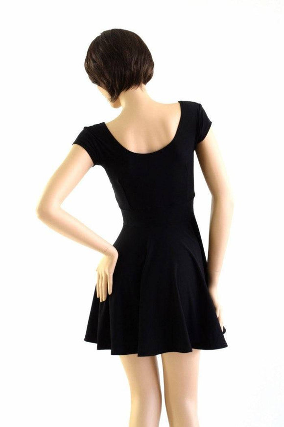 Black Zen Soft Knit Skater Dress - Coquetry Clothing
