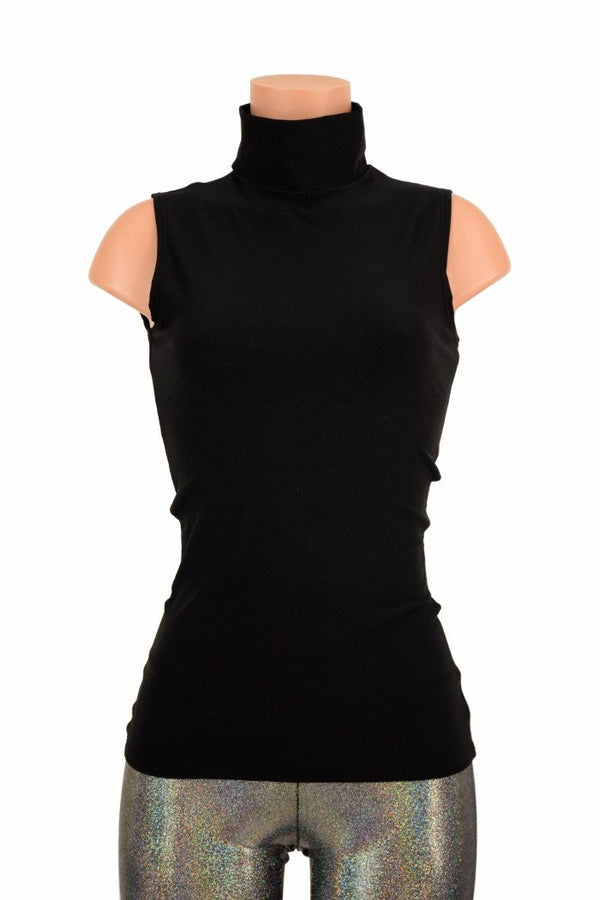 Black Zen Turtle Neck Top - 2