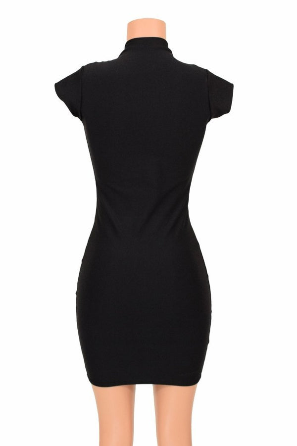 Black Zen V Neck Dress - 3