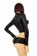 Black Zippered Crop Top - Coquetry Clothing