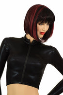 Black Zippered Crop Top - Coquetry Clothing