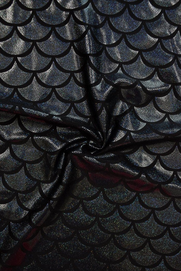 Black Dragon Scale Fabric - 2