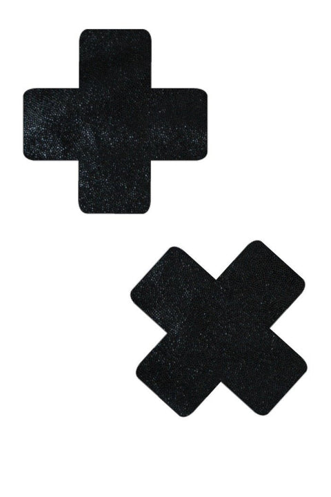 Black Mystique Cross Pasties - Coquetry Clothing