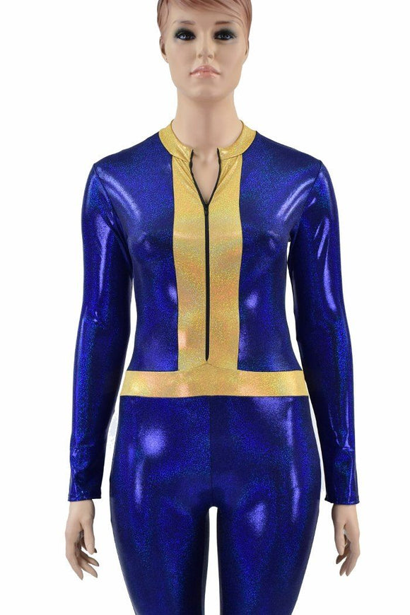Blue & Gold Fallout Cosplay Suit - Coquetry Clothing
