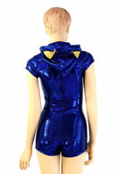 Blue Hedgehog Zipper Front Romper - Coquetry Clothing