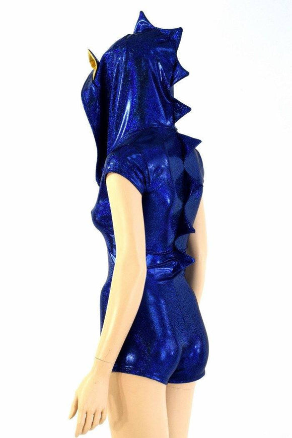 Blue Hedgehog Zipper Front Romper - Coquetry Clothing