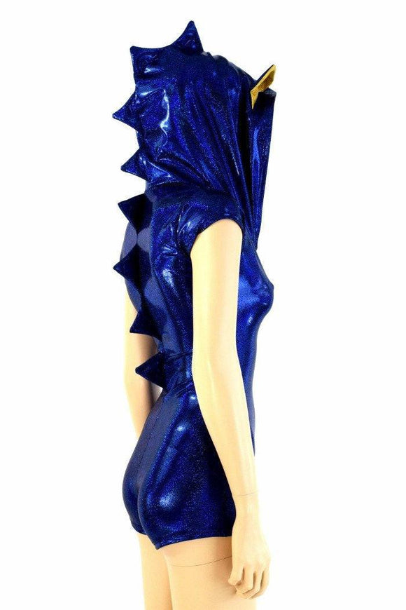 Blue Hedgehog Zipper Front Romper - Coquetry Clothing