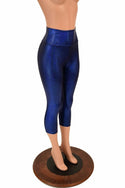 Blue High Waist Capri Leggings - 2