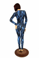 Blue Lightning Catsuit - Coquetry Clothing