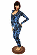 Blue Lightning Catsuit - Coquetry Clothing