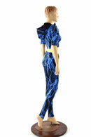 Blue Lightning Crop & Leggings Set - Coquetry Clothing