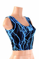 Blue Lightning Crop Tank - Coquetry Clothing