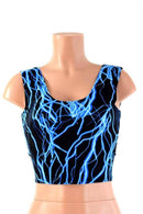 Blue Lightning Crop Tank - Coquetry Clothing