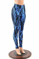 Blue Lightning High Waist Leggings - Coquetry Clothing