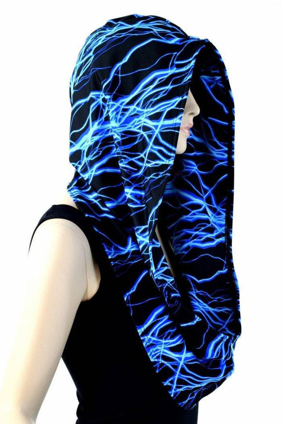 Blue Lightning Infinity Festival Hood - Coquetry Clothing