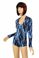 Blue Lightning Long Sleeve Romper - Coquetry Clothing