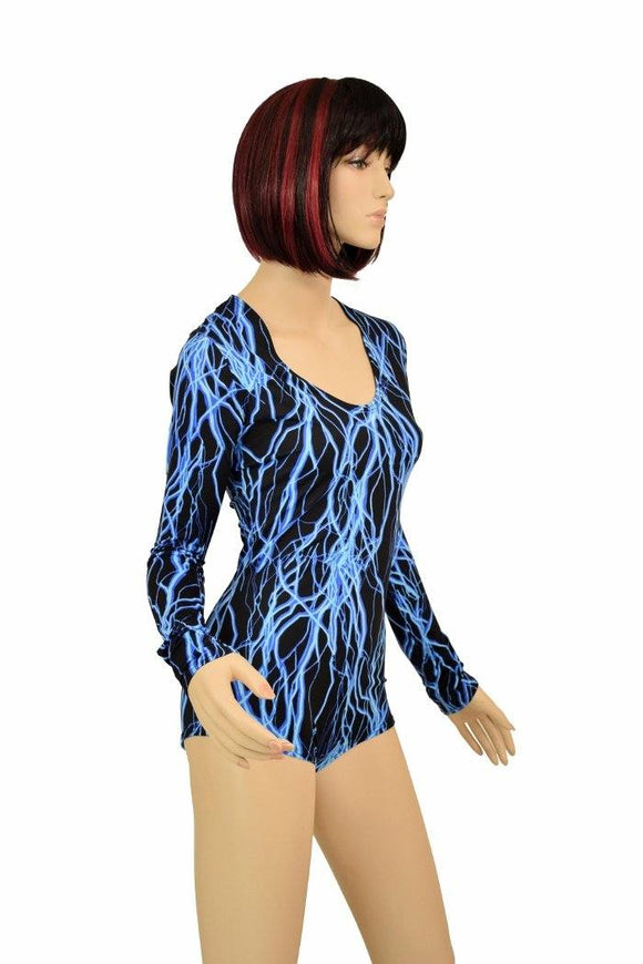 Blue Lightning Long Sleeve Romper - Coquetry Clothing