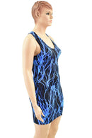 Blue Lightning Racerback Tank Dress - Coquetry Clothing