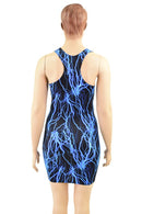 Blue Lightning Racerback Tank Dress - Coquetry Clothing