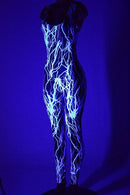 Blue Lightning Sleeveless Catsuit - Coquetry Clothing