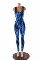 Blue Lightning Sleeveless Catsuit - Coquetry Clothing
