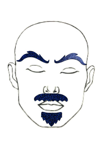 Blue "Rugged" Facial Fashion Kit - Coquetry Clothing