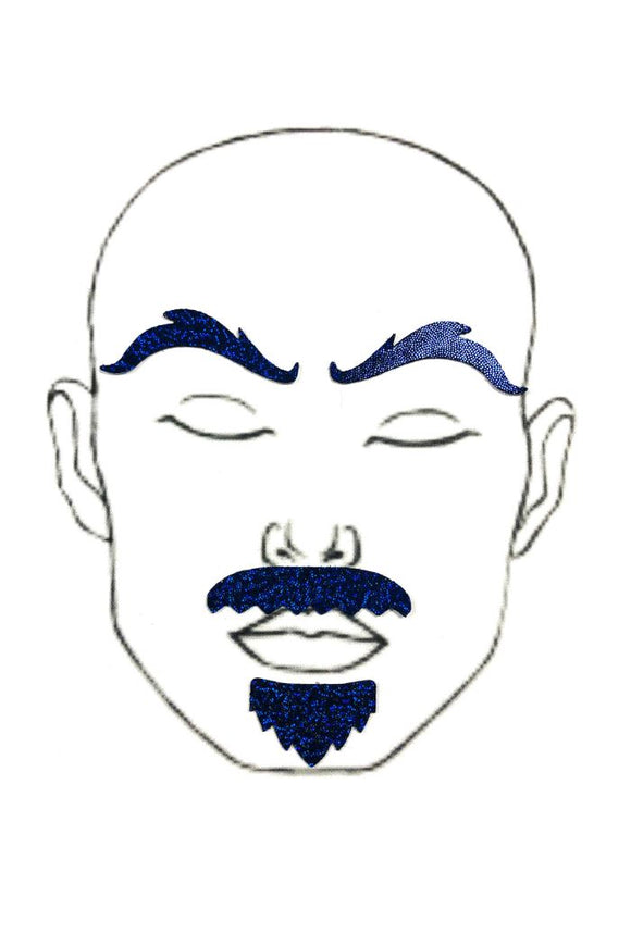 Blue "Rugged" Facial Fashion Kit - Coquetry Clothing