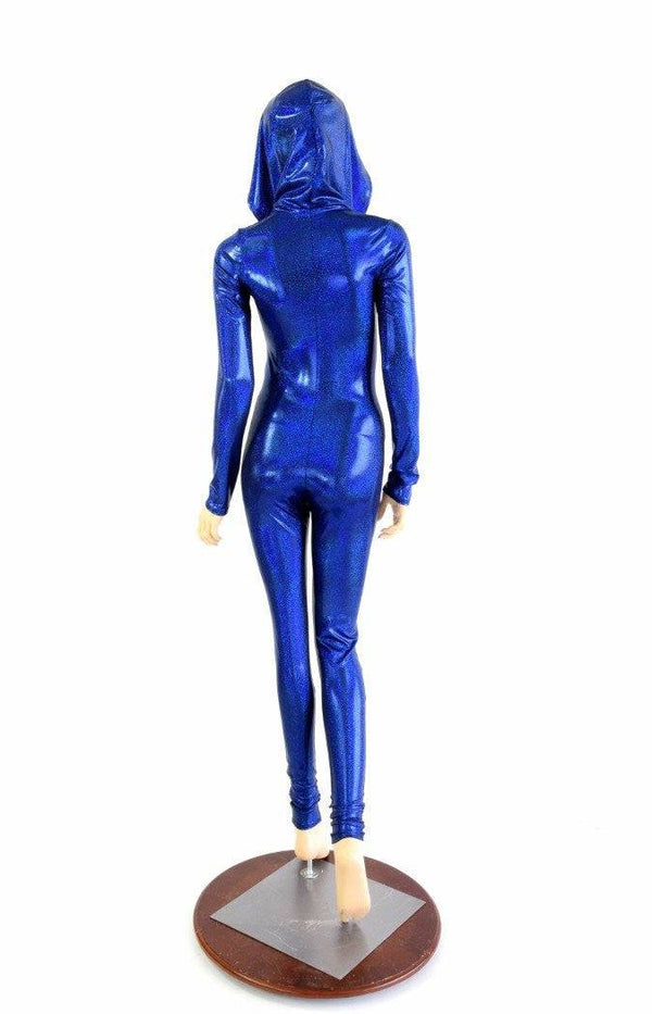 Blue Sparkly Hooded Catsuit - 3