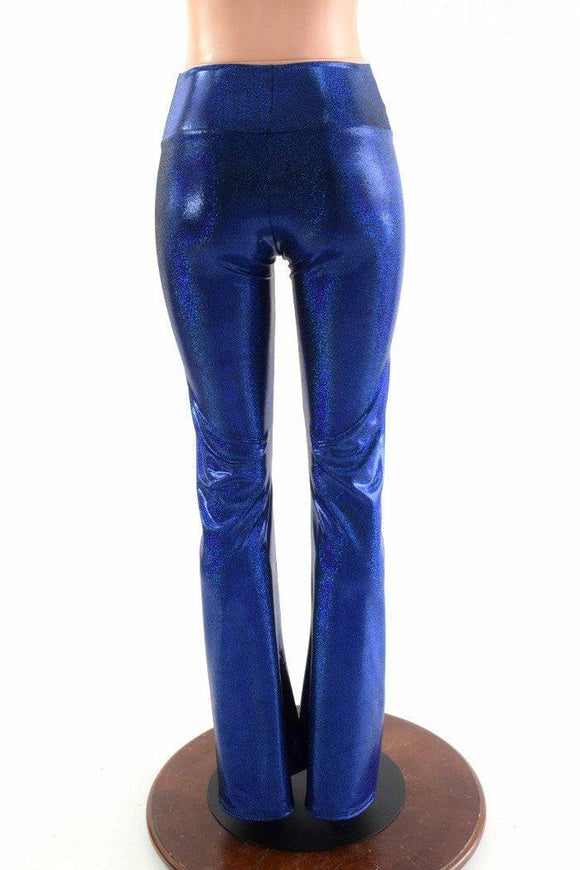 Blue Sparkly Jewel Boot Cut Leggings - Coquetry Clothing