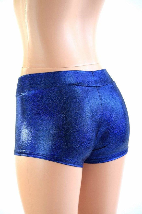 Blue Sparkly Jewel Lowrise Shorts - Coquetry Clothing