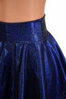 Blue Sparkly Jewel Mini Rave Skirt - Coquetry Clothing