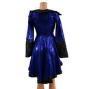 Blue Sparkly Jewel Pirate Coat with Star Noir Trim - Coquetry Clothing